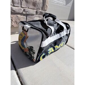 VINTAGE 90s Camel Duffel Bag Joe Camel Motorcycle Cigarettes Graphic Double Side